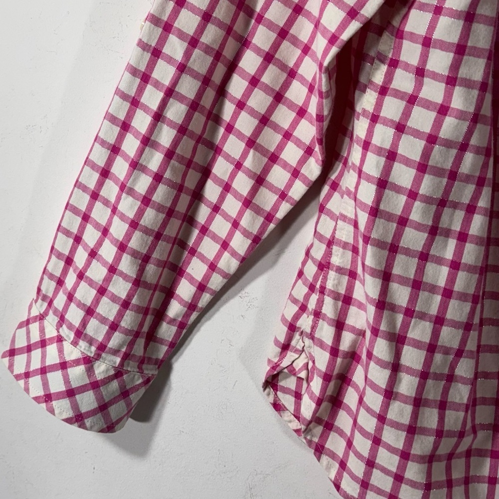 Talbots Pink Plaid Button Down Shirt - Picture 5 of 11
